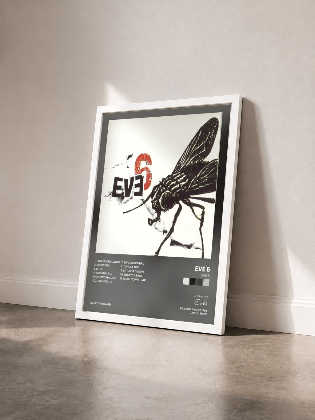 #blanc Tableau de l'album Eve 6 de Eve 6 vu de trois quarts, cadre blanc