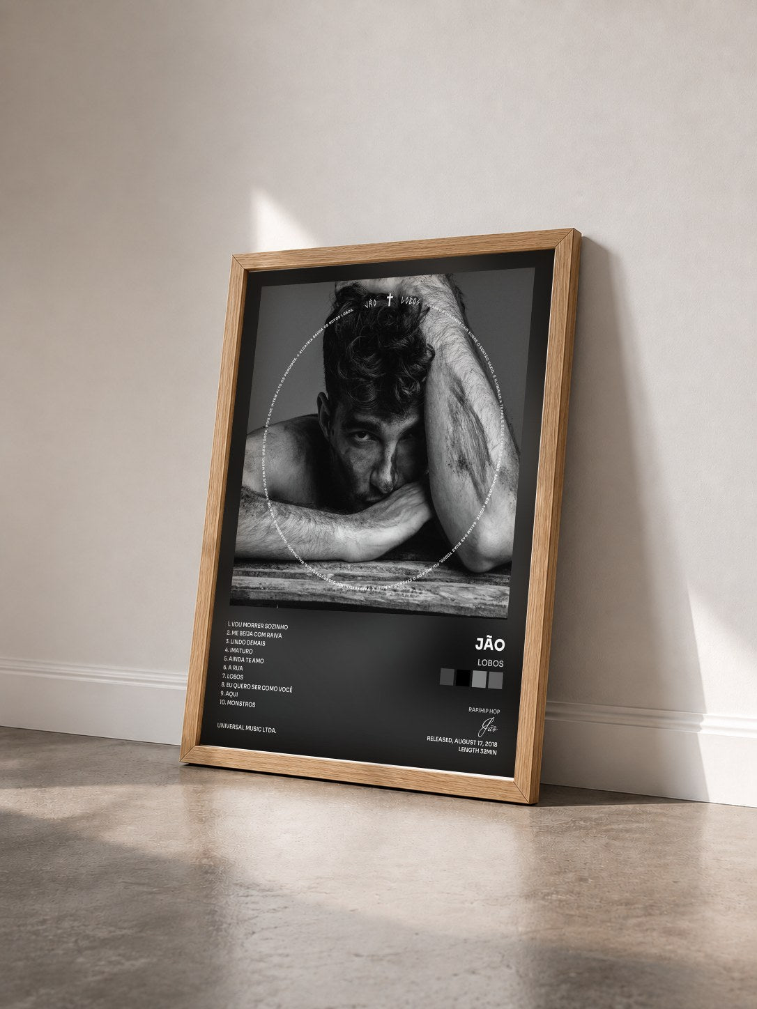#bois Tableau de l'album LOBOS de Jão vu de trois quarts, cadre en bois brut