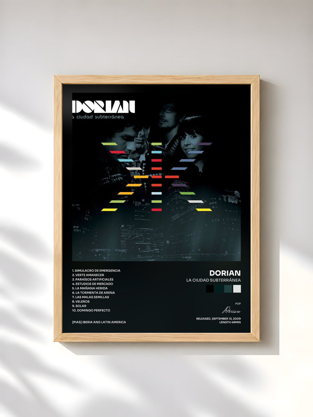 #bois Tableau de l'album La Ciudad Subterránea de Dorian, cadre en bois brut, imprimé et encadré en France