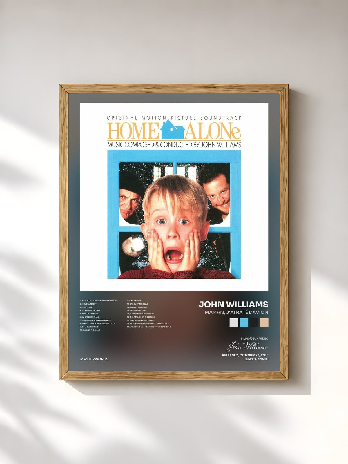 #bois Tableau de l'album Maman, j'ai raté l'avion de John Williams, cadre en bois brut, imprimé et encadré en France