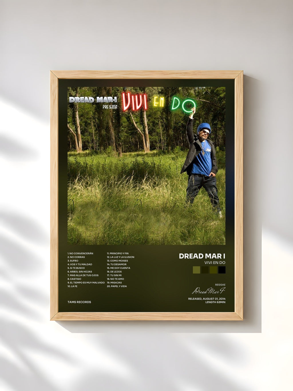 #bois Tableau de l'album Vivi En Do de Dread Mar I, cadre en bois brut, imprimé et encadré en France