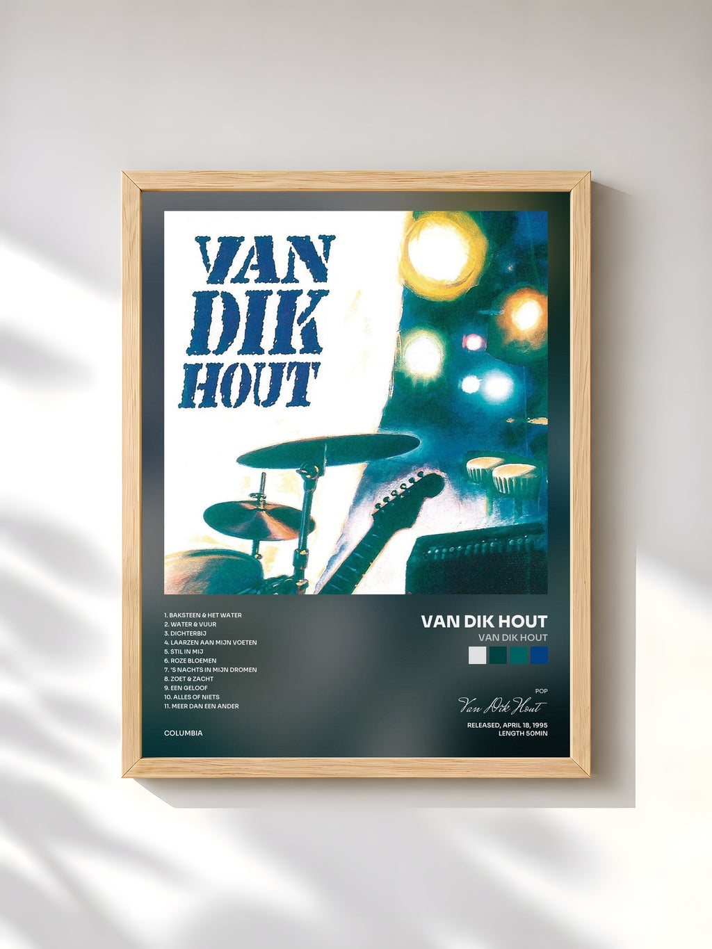 #bois Tableau de l'album Van Dik Hout de Van Dik Hout, cadre en bois brut, imprimé et encadré en France