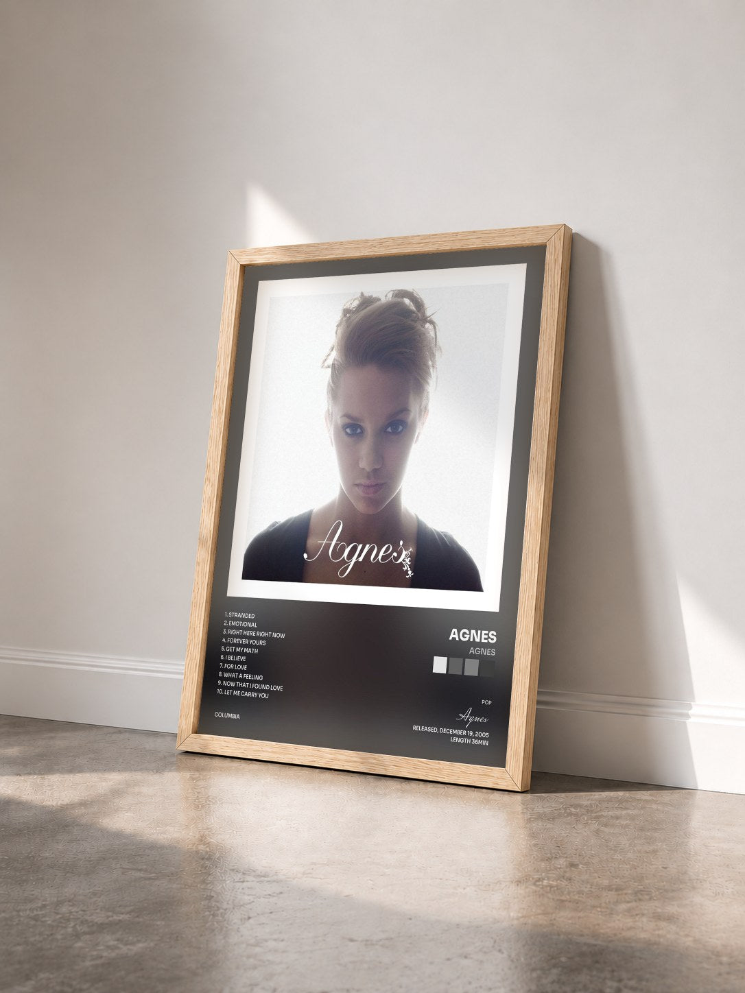 #bois Tableau de l'album Agnes de Agnes vu de trois quarts, cadre en bois brut