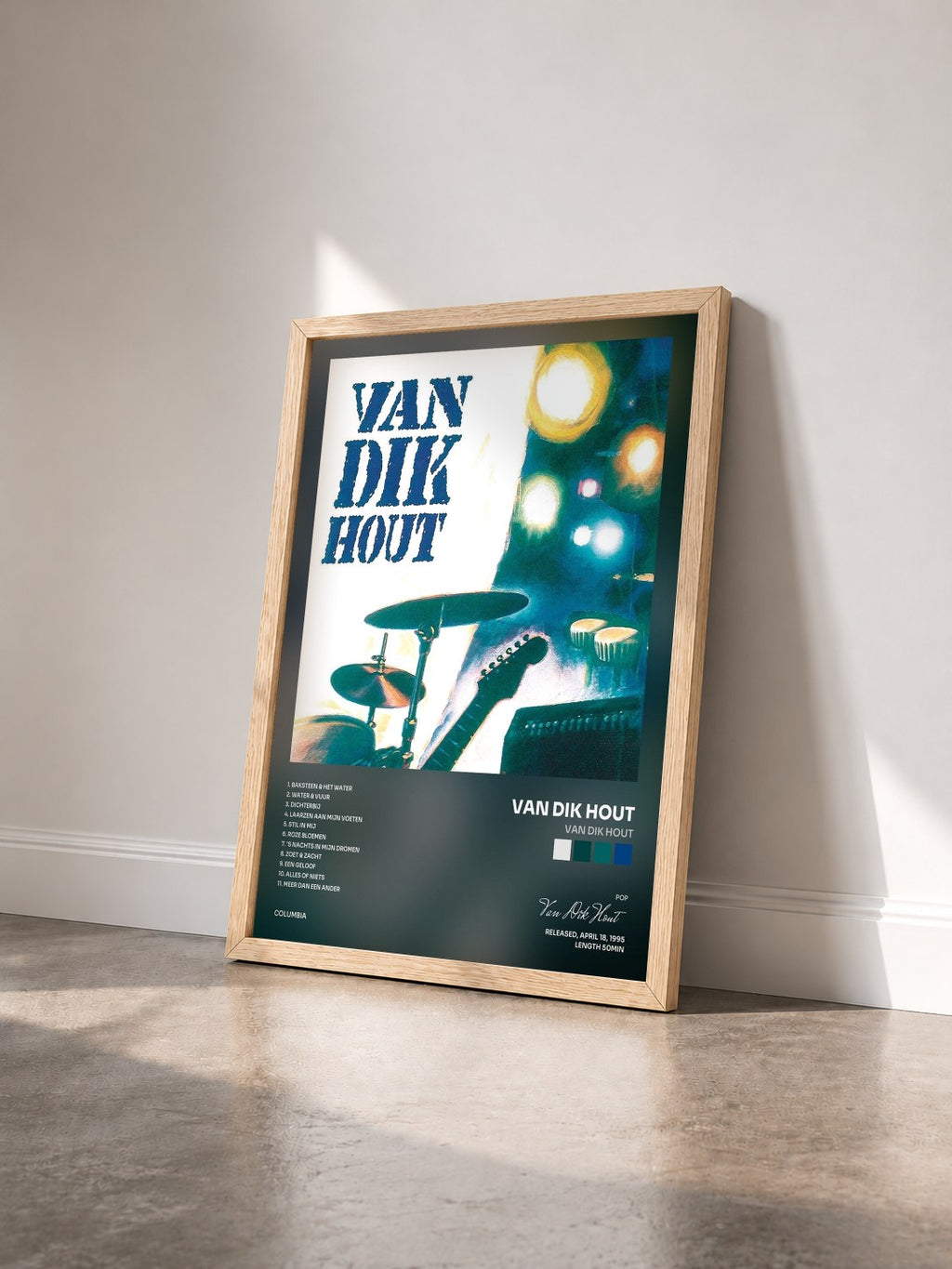#bois Tableau de l'album Van Dik Hout de Van Dik Hout vu de trois quarts, cadre en bois brut
