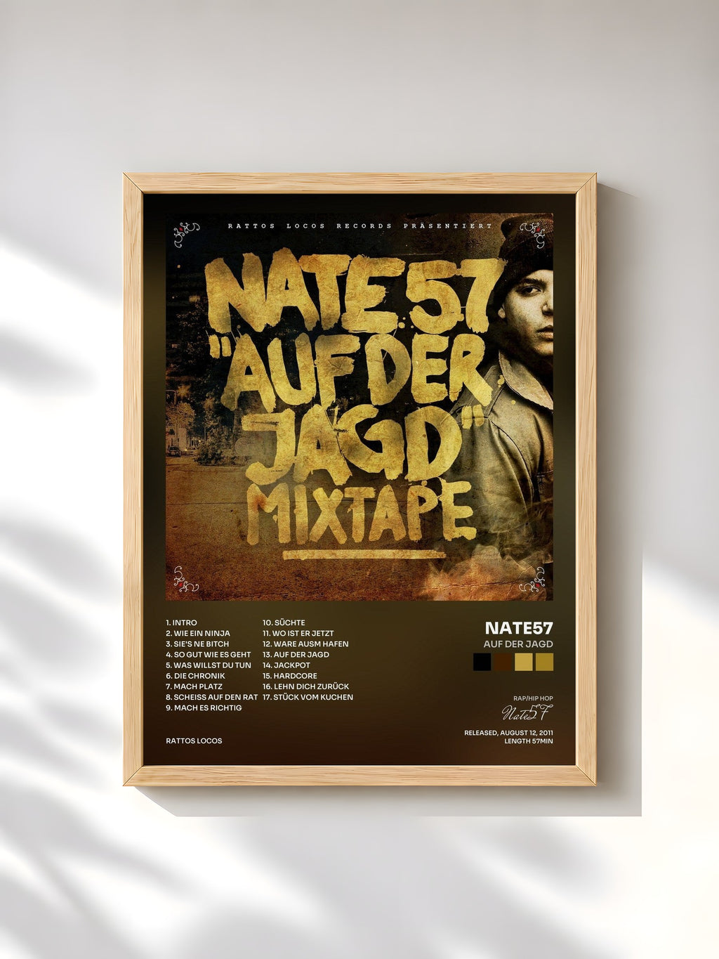 #bois Tableau de l'album Auf der Jagd de Nate57, cadre en bois brut, imprimé et encadré en France