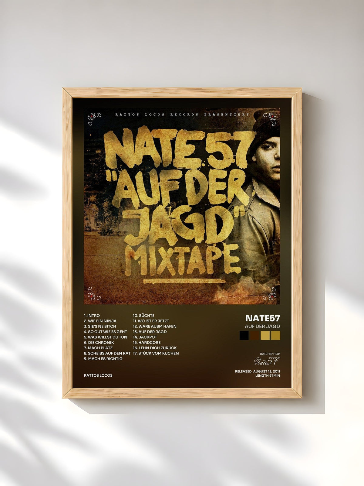 #bois Tableau de l'album Auf der Jagd de Nate57, cadre en bois brut, imprimé et encadré en France