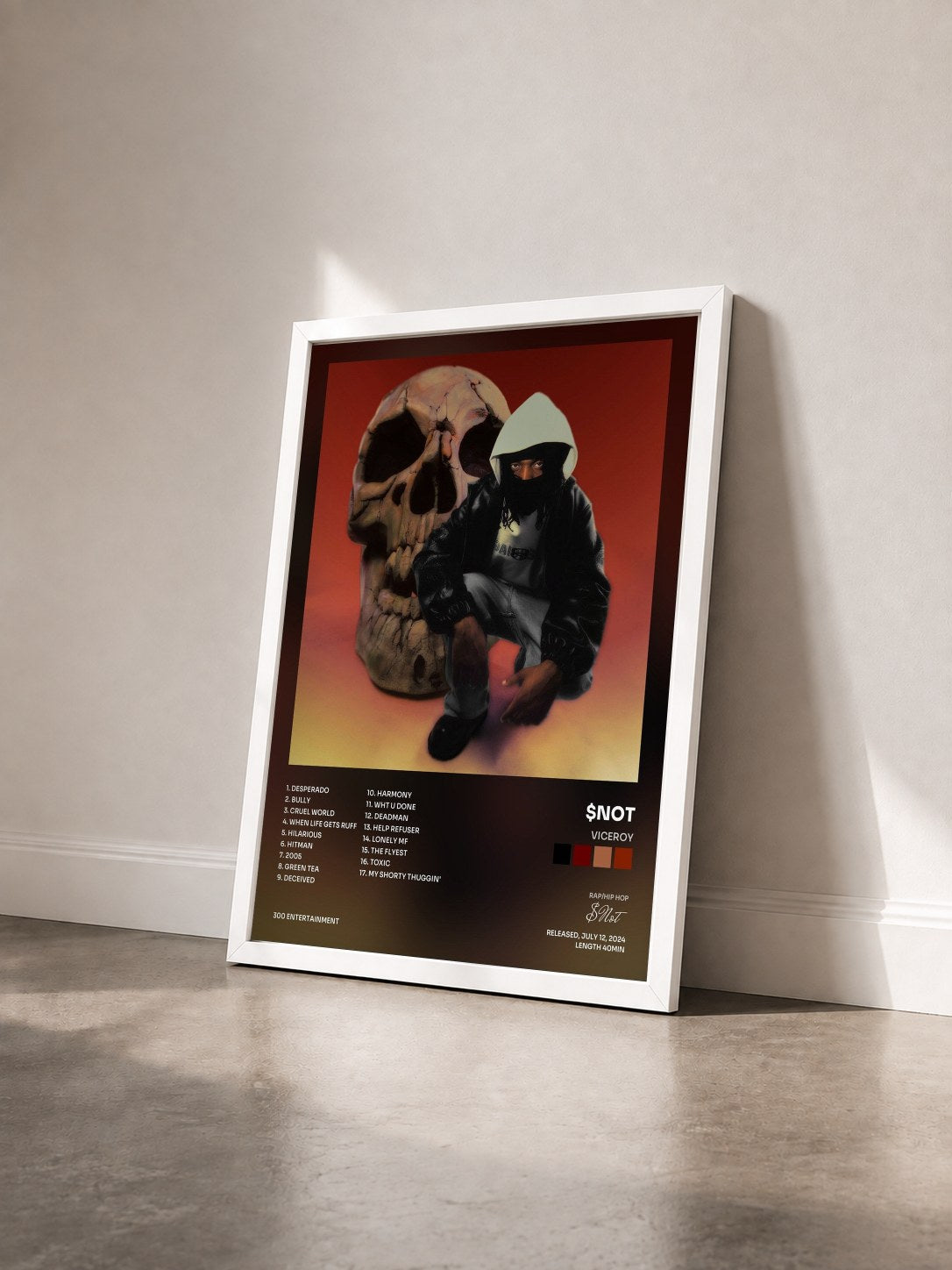 #blanc Tableau de l'album Viceroy de $Not vu de trois quarts, cadre blanc