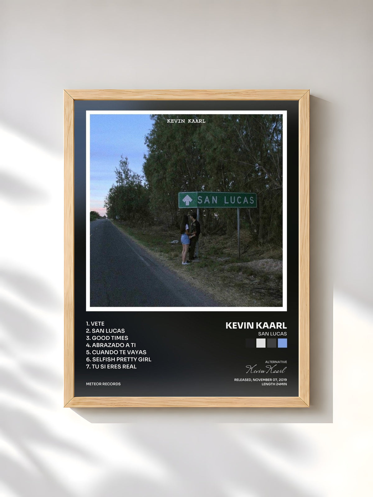 #bois Tableau de l'album San Lucas de Kevin Kaarl, cadre en bois brut, imprimé et encadré en France