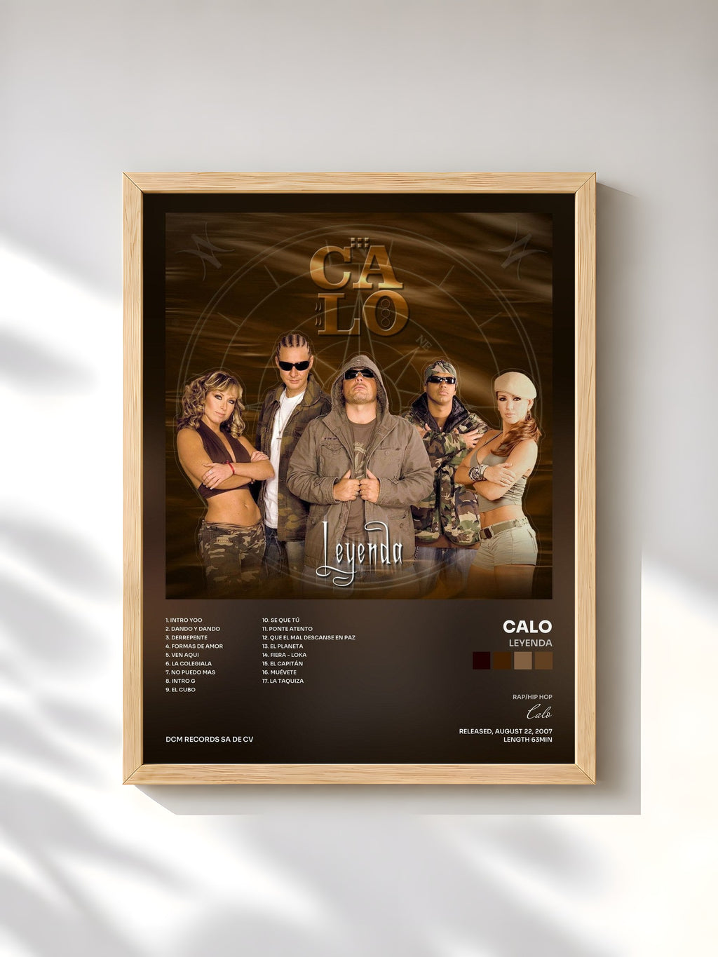 #bois Tableau de l'album Leyenda de Calo, cadre en bois brut, imprimé et encadré en France