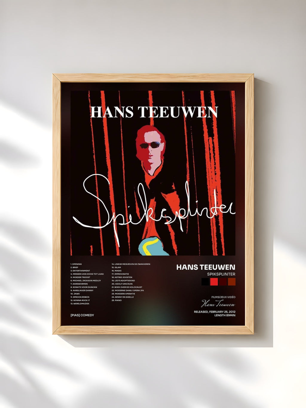 #bois Tableau de l'album Spiksplinter de Hans Teeuwen, cadre en bois brut, imprimé et encadré en France