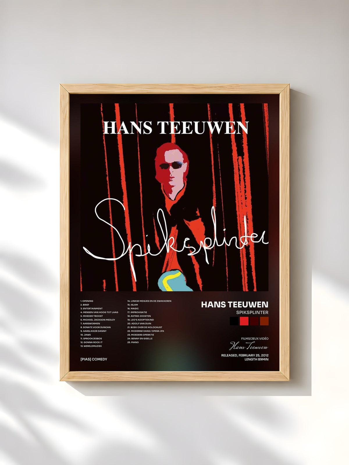 #bois Tableau de l'album Spiksplinter de Hans Teeuwen, cadre en bois brut, imprimé et encadré en France