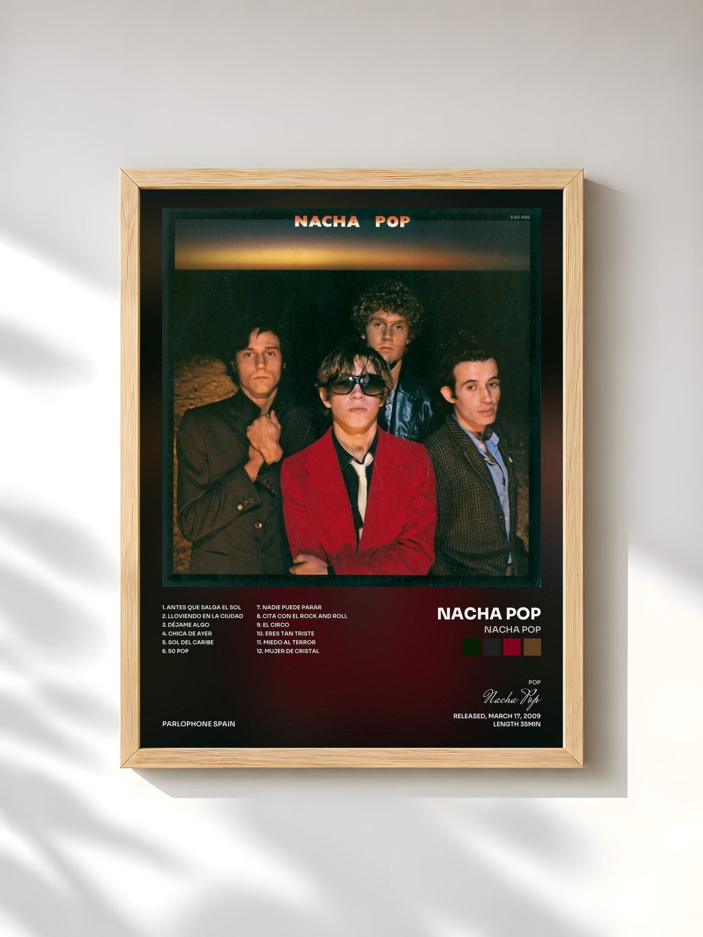 #bois Tableau de l'album Nacha Pop de Nacha Pop, cadre en bois brut, imprimé et encadré en France