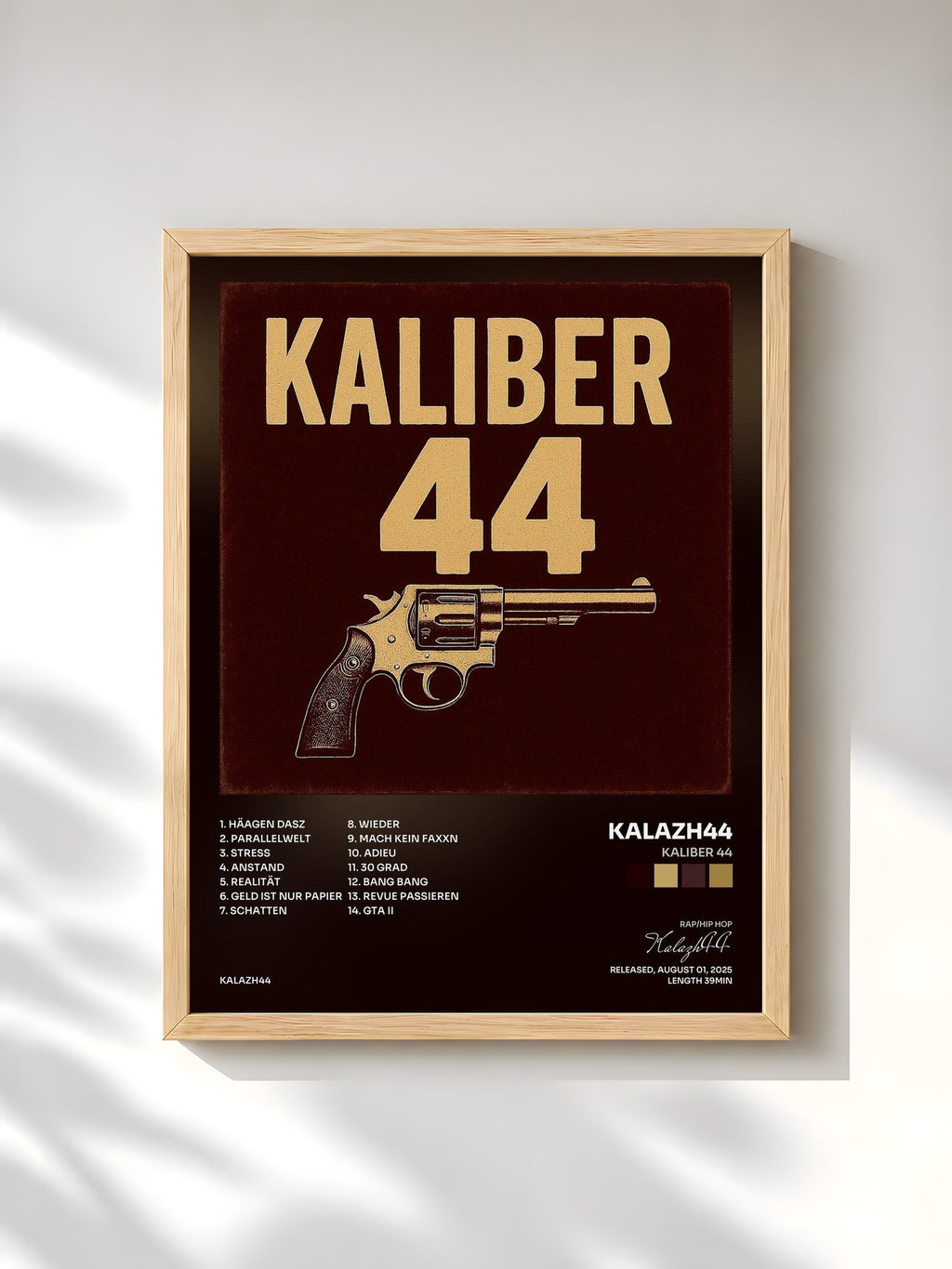 #bois Tableau de l'album Kaliber 44 de Kalazh44, cadre en bois brut, imprimé et encadré en France