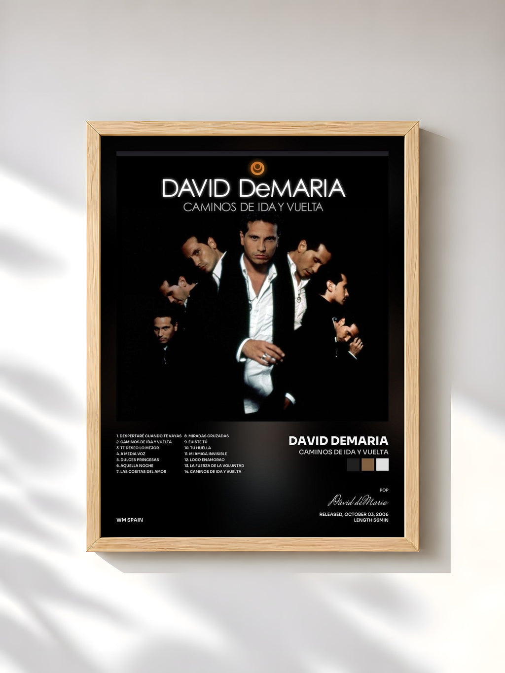 #bois Tableau de l'album Caminos de ida y vuelta de David deMaria, cadre en bois brut, imprimé et encadré en France