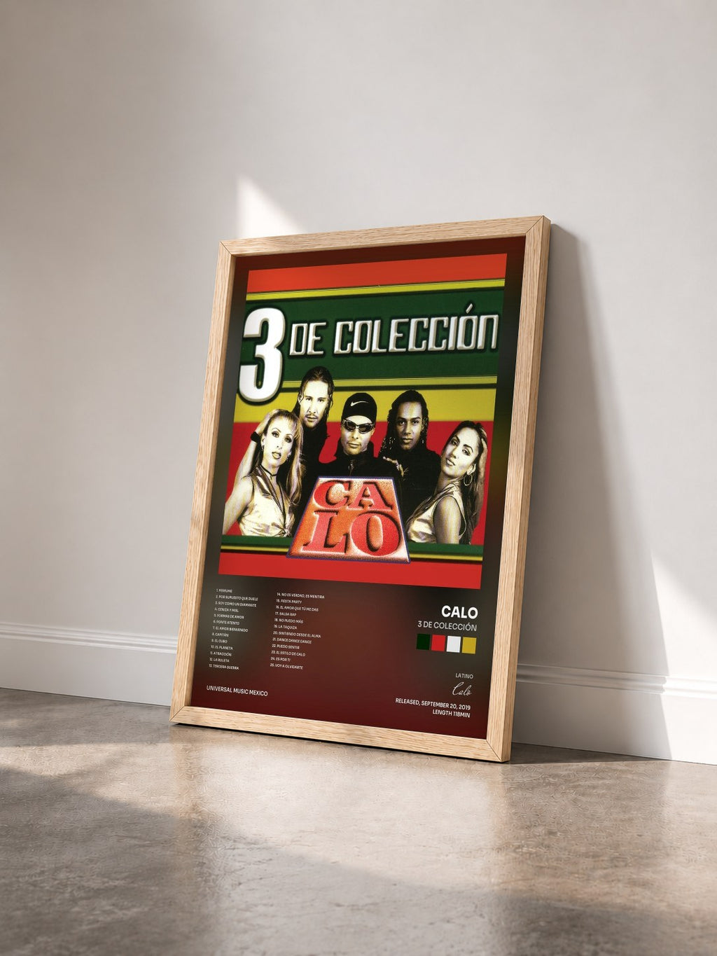 #bois Tableau de l'album 3 De Colección de Calo vu de trois quarts, cadre en bois brut