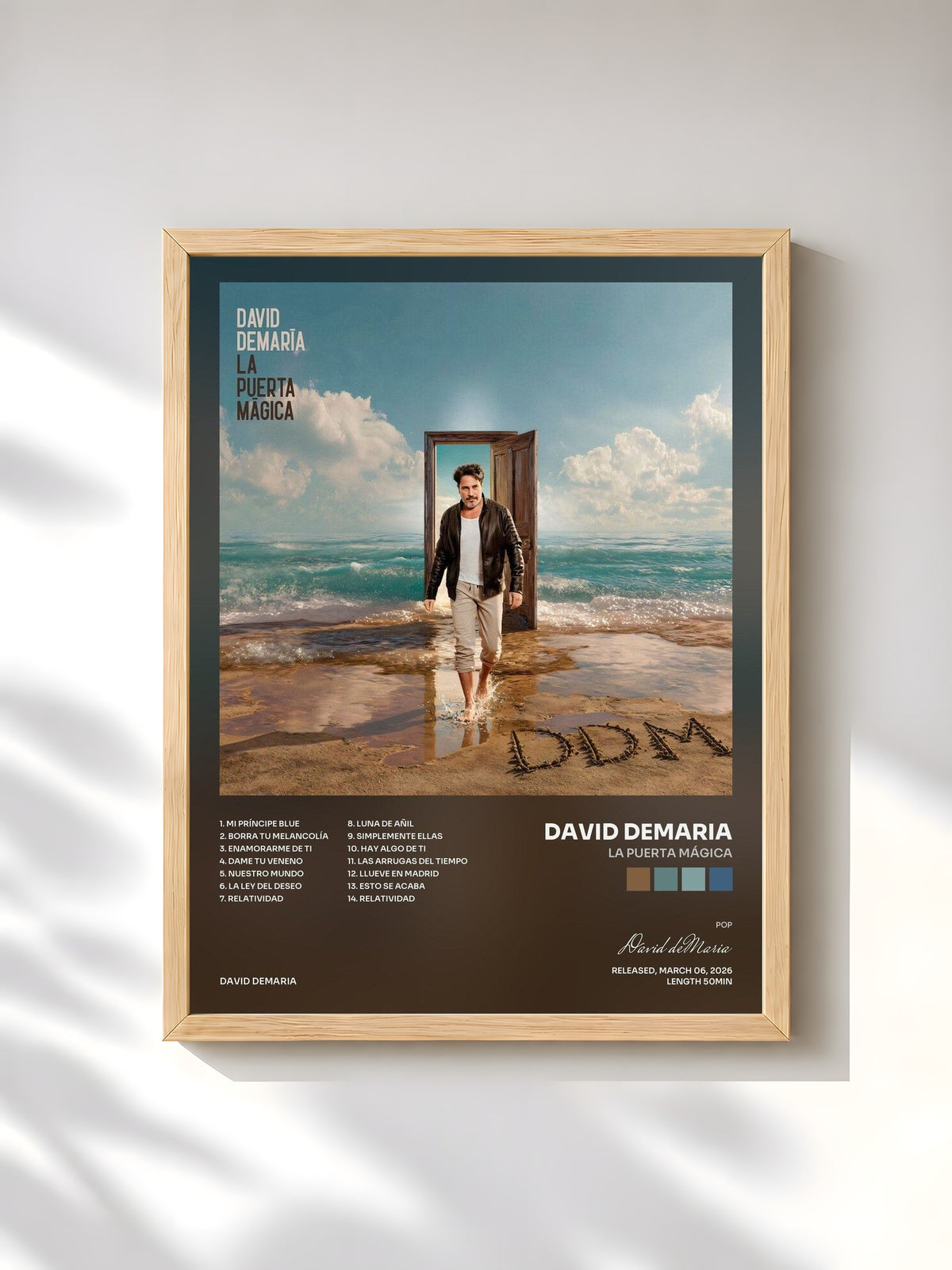 #bois Tableau de l'album La Puerta Mágica de David deMaria, cadre en bois brut, imprimé et encadré en France