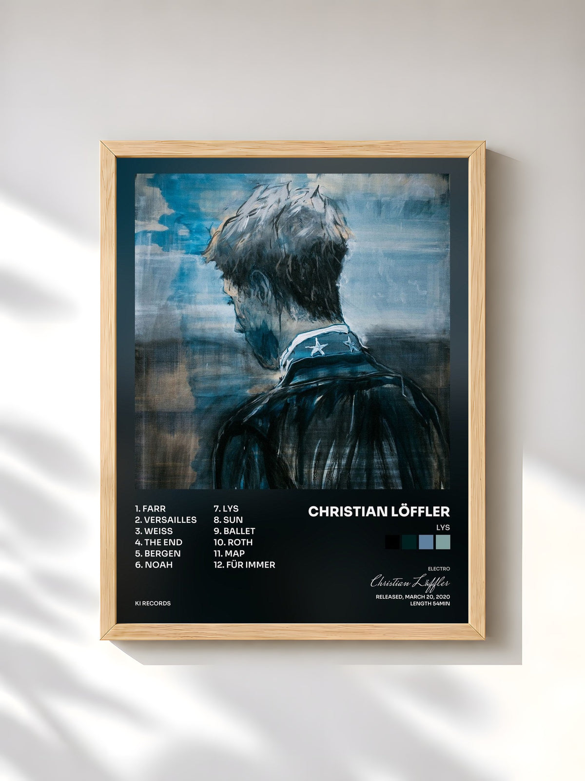 #bois Tableau de l'album Lys de Christian Löffler, cadre en bois brut, imprimé et encadré en France