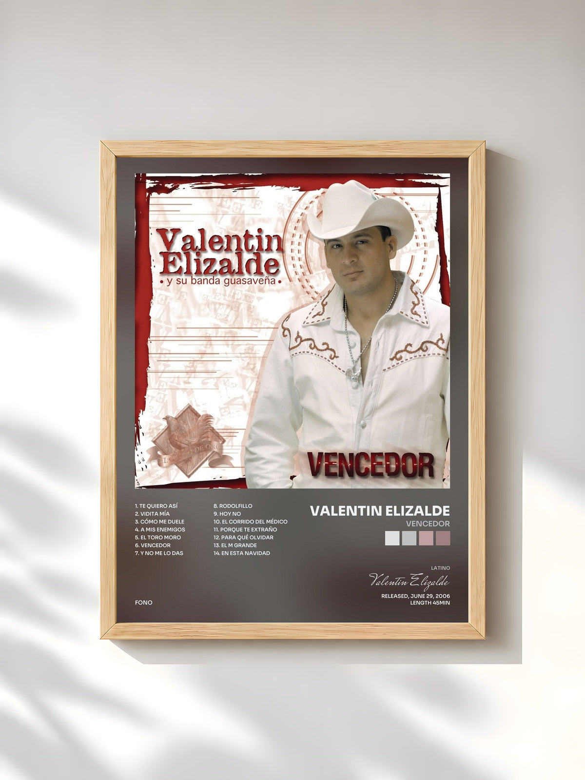 #bois Tableau de l'album Vencedor de Valentin Elizalde, cadre en bois brut, imprimé et encadré en France