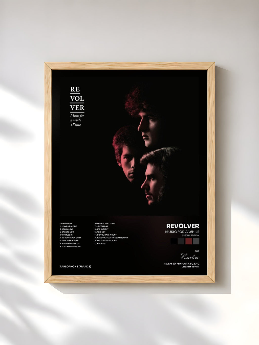 #bois Tableau de l'album Music For A While (Special Edition) de Revolver, cadre en bois brut, imprimé et encadré en France