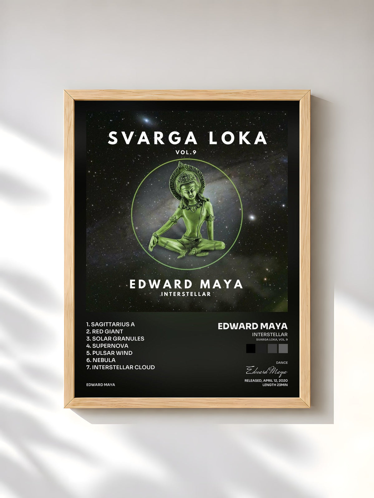 #bois Tableau de l'album Interstellar (Svarga Loka, Vol. 9) de Edward Maya, cadre en bois brut, imprimé et encadré en France