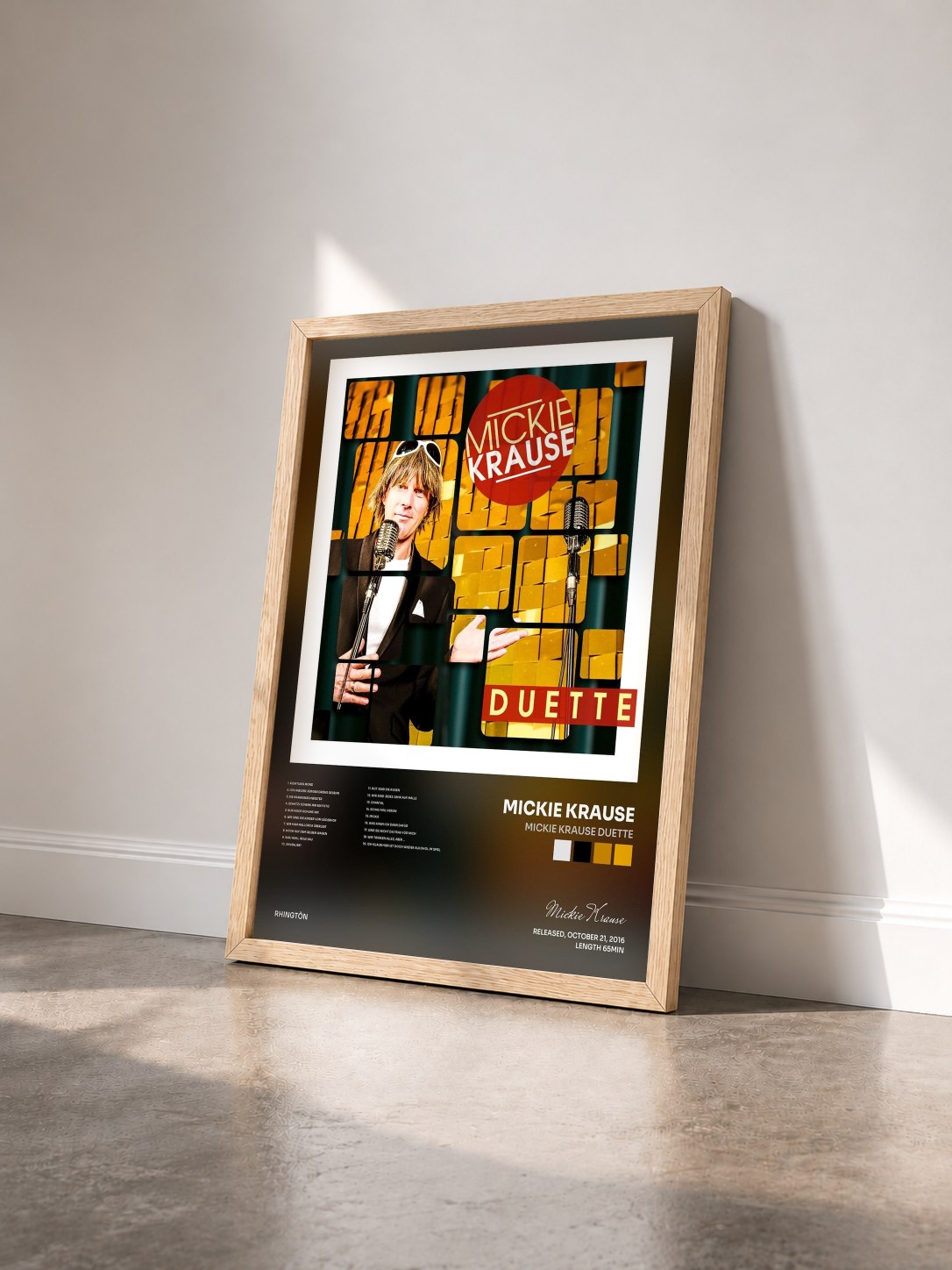 #bois Tableau de l'album Mickie Krause Duette de Mickie Krause vu de trois quarts, cadre en bois brut