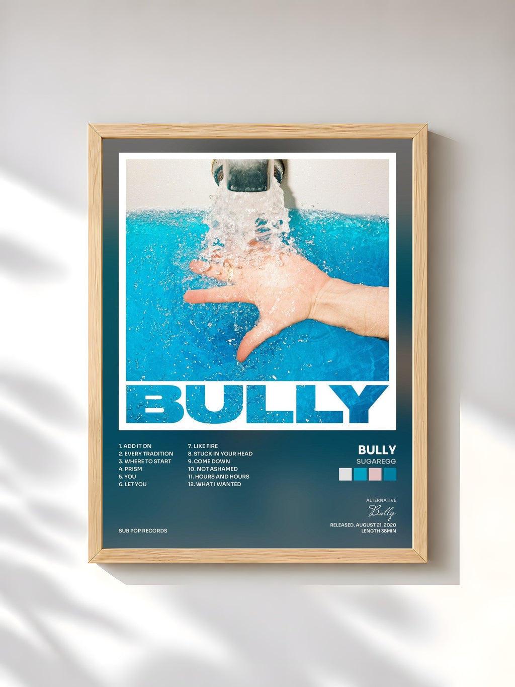 #bois Tableau de l'album SUGAREGG de Bully, cadre en bois brut, imprimé et encadré en France