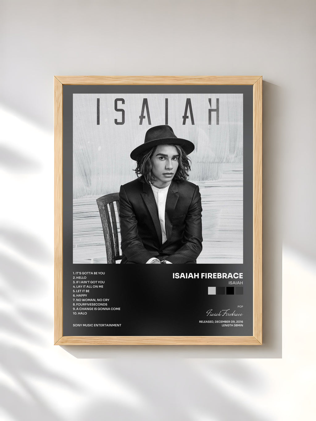 #bois Tableau de l'album Isaiah de Isaiah Firebrace, cadre en bois brut, imprimé et encadré en France