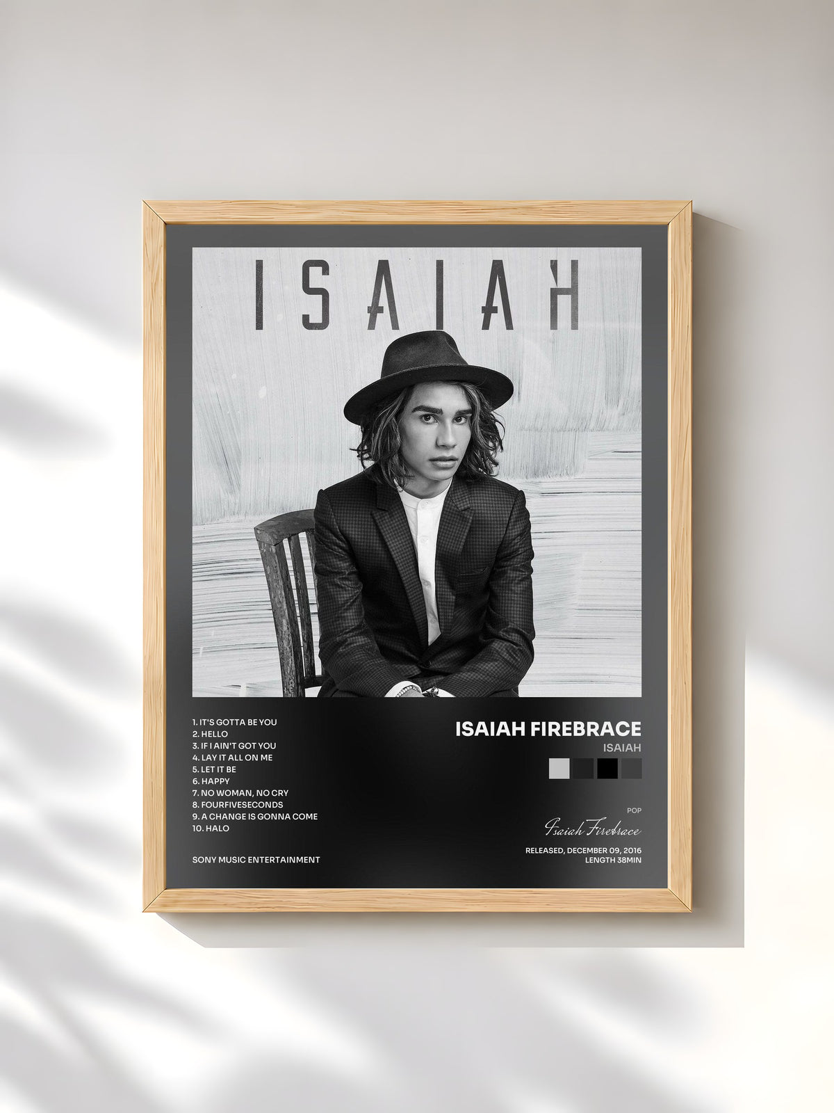 #bois Tableau de l'album Isaiah de Isaiah Firebrace, cadre en bois brut, imprimé et encadré en France
