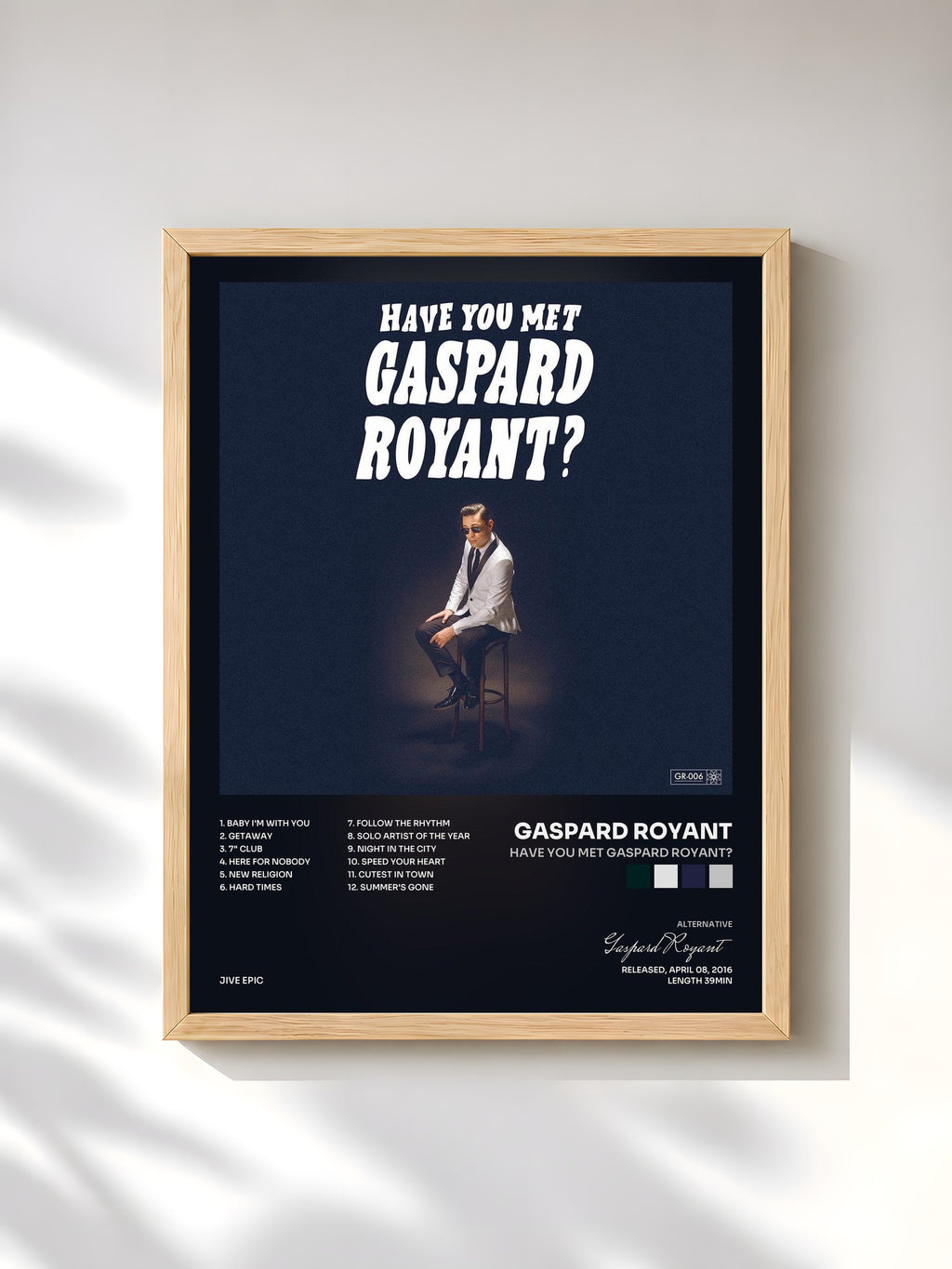 #bois Tableau de l'album Have You Met Gaspard Royant? de Gaspard Royant, cadre en bois brut, imprimé et encadré en France