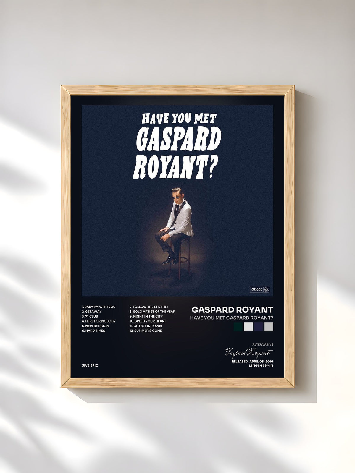 #bois Tableau de l'album Have You Met Gaspard Royant? de Gaspard Royant, cadre en bois brut, imprimé et encadré en France
