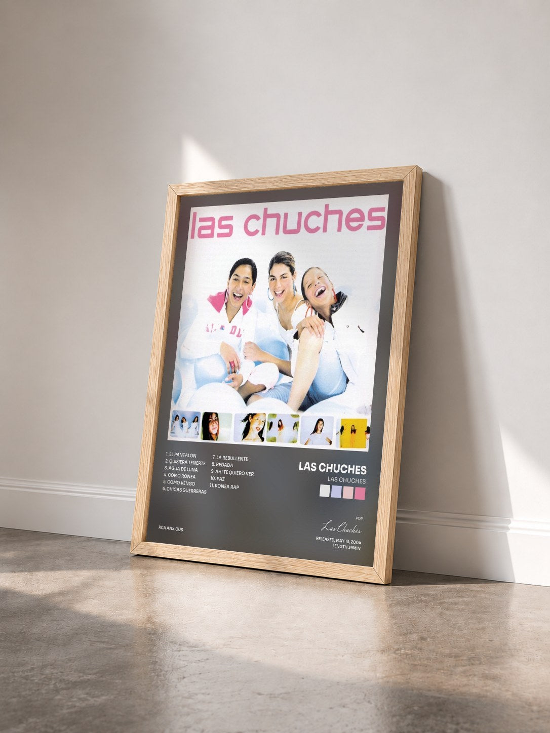 #bois Tableau de l'album Las Chuches de Las Chuches vu de trois quarts, cadre en bois brut