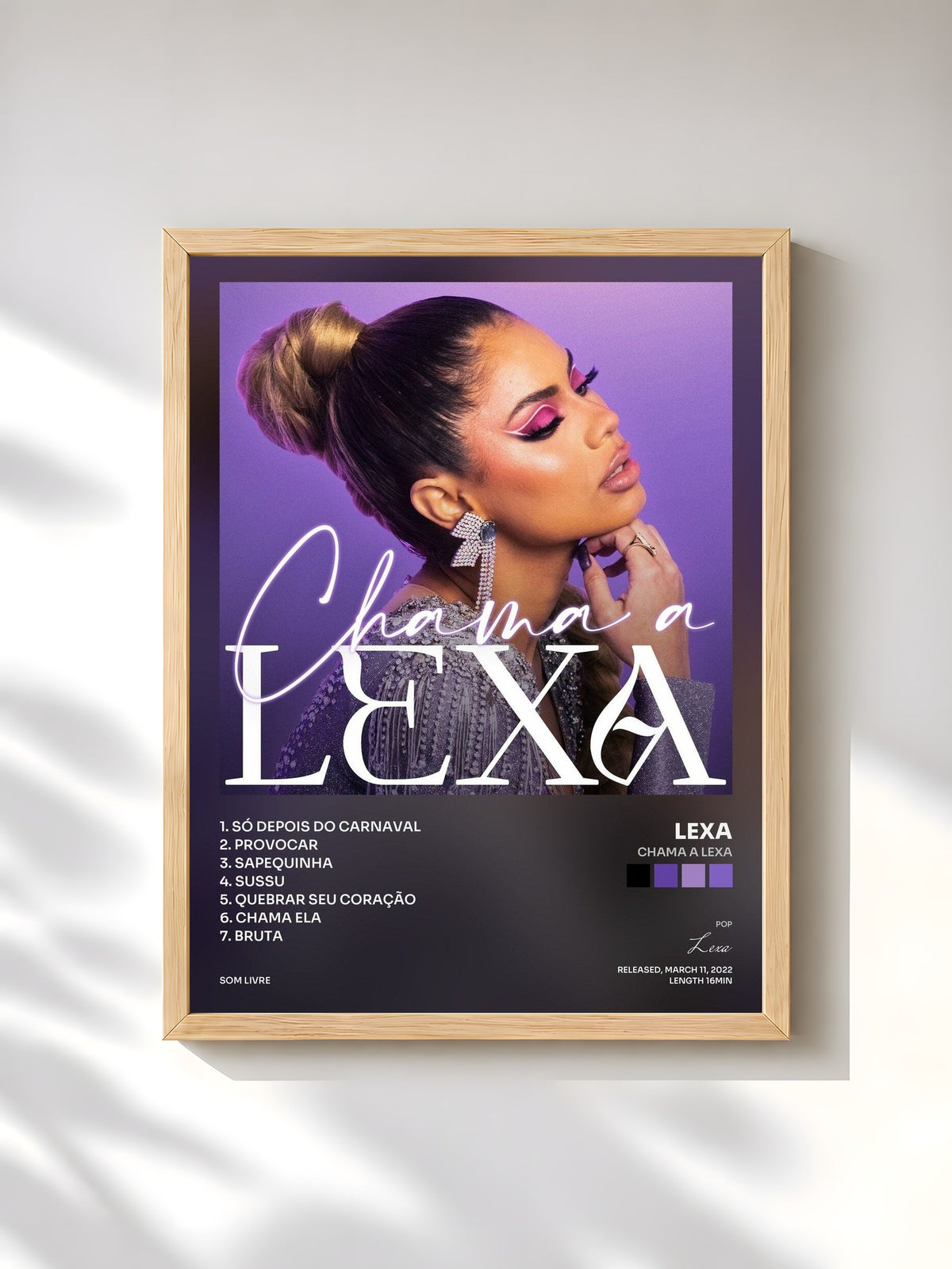 #bois Tableau de l'album Chama A Lexa de Lexa, cadre en bois brut, imprimé et encadré en France