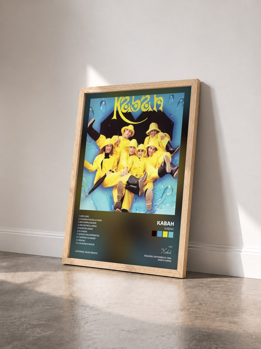 #bois Tableau de l'album Kabah de Kabah vu de trois quarts, cadre en bois brut