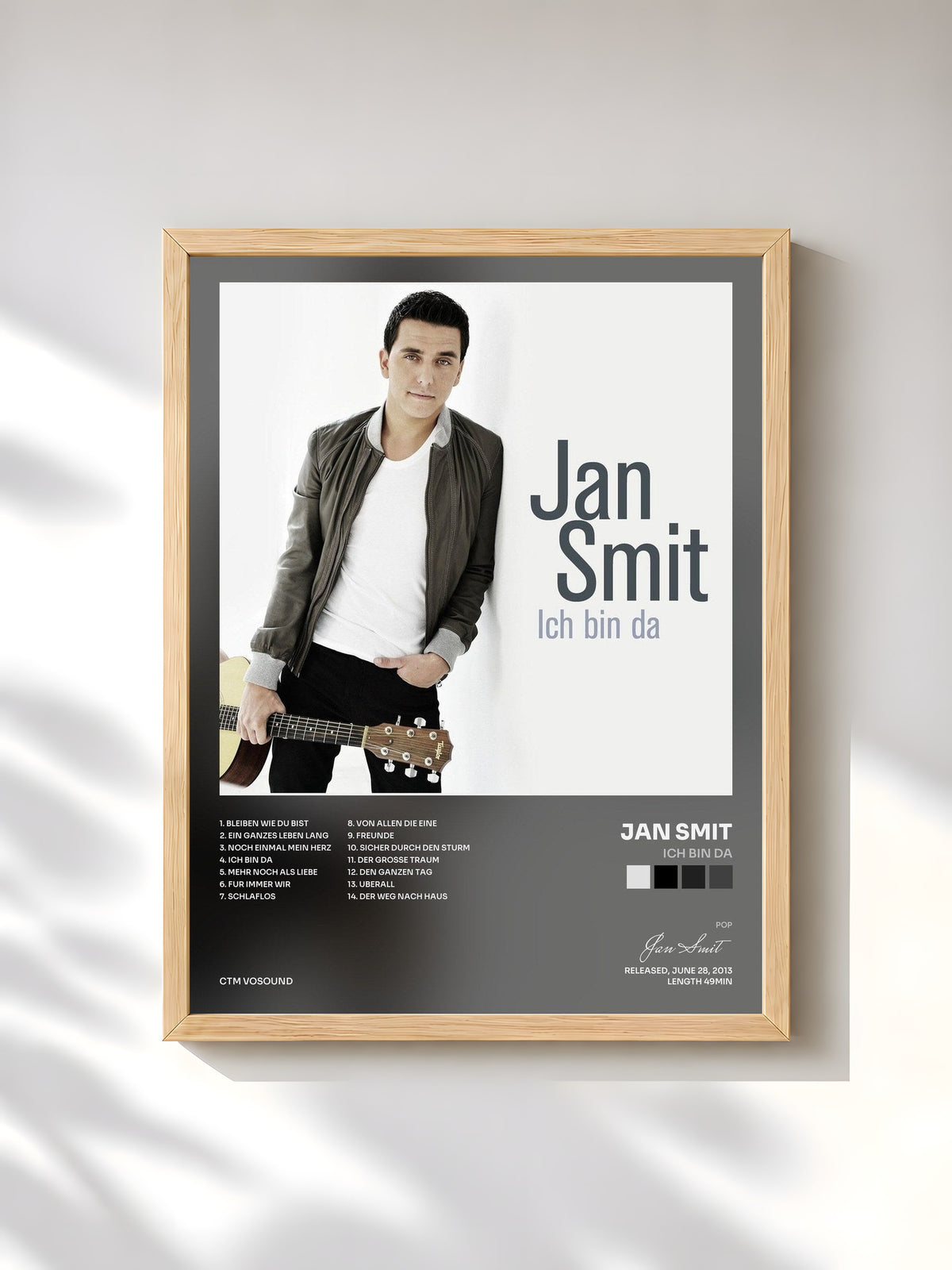 #bois Tableau de l'album Ich Bin Da de Jan Smit, cadre en bois brut, imprimé et encadré en France