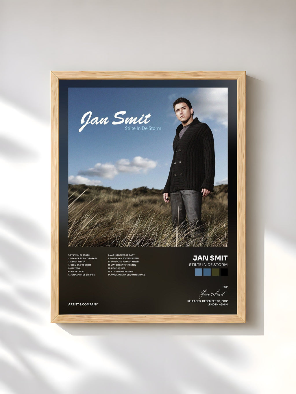 #bois Tableau de l'album Stilte In De Storm de Jan Smit, cadre en bois brut, imprimé et encadré en France