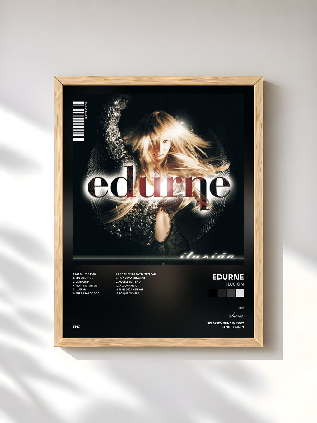 #bois Tableau de l'album Ilusión de edurne, cadre en bois brut, imprimé et encadré en France