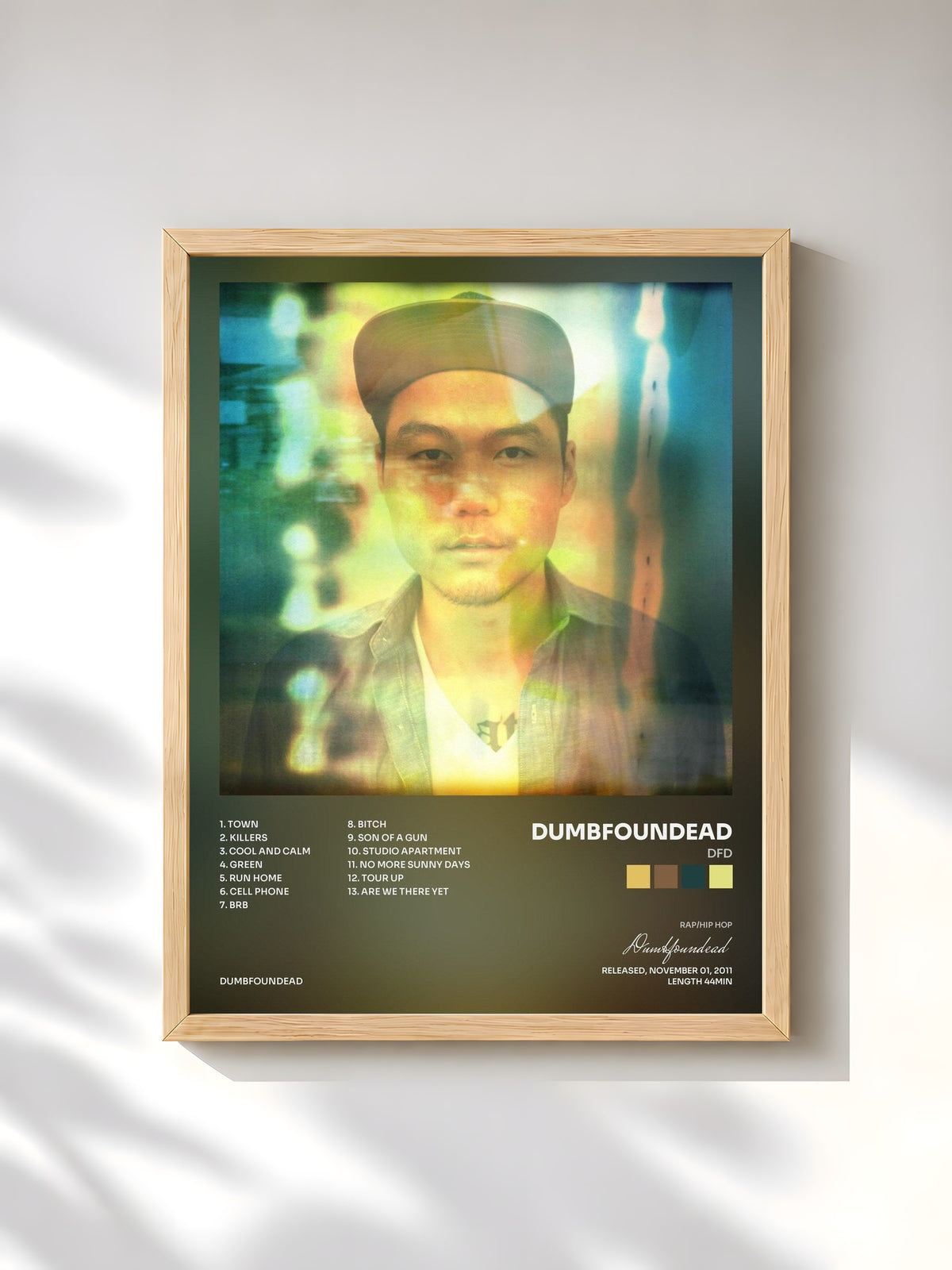 #bois Tableau de l'album Dfd de Dumbfoundead, cadre en bois brut, imprimé et encadré en France