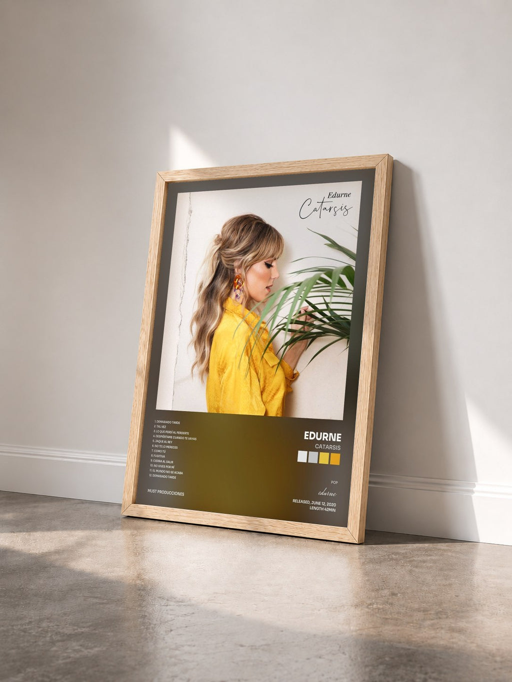 #bois Tableau de l'album Catarsis de edurne vu de trois quarts, cadre en bois brut