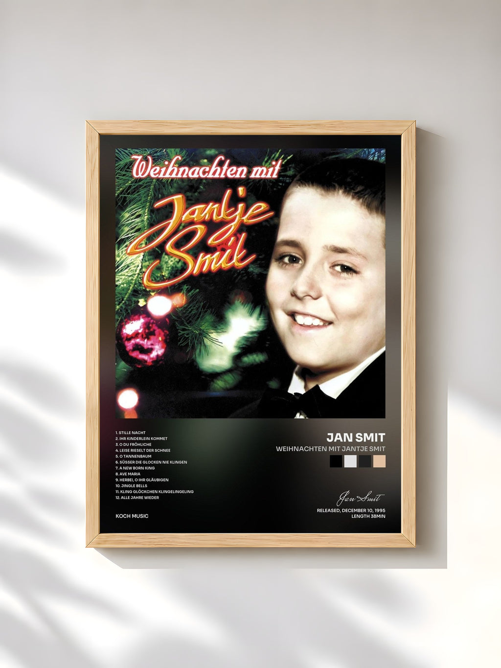 #bois Tableau de l'album Weihnachten mit Jantje Smit de Jan Smit, cadre en bois brut, imprimé et encadré en France