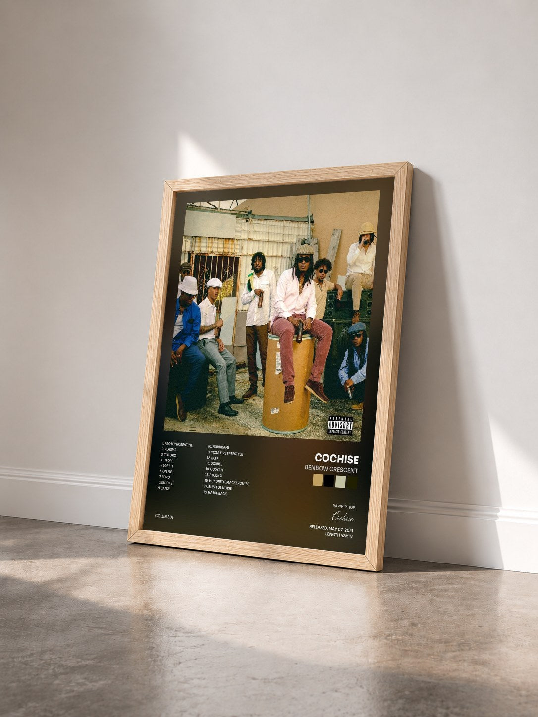 #bois Tableau de l'album Benbow Crescent de Cochise vu de trois quarts, cadre en bois brut