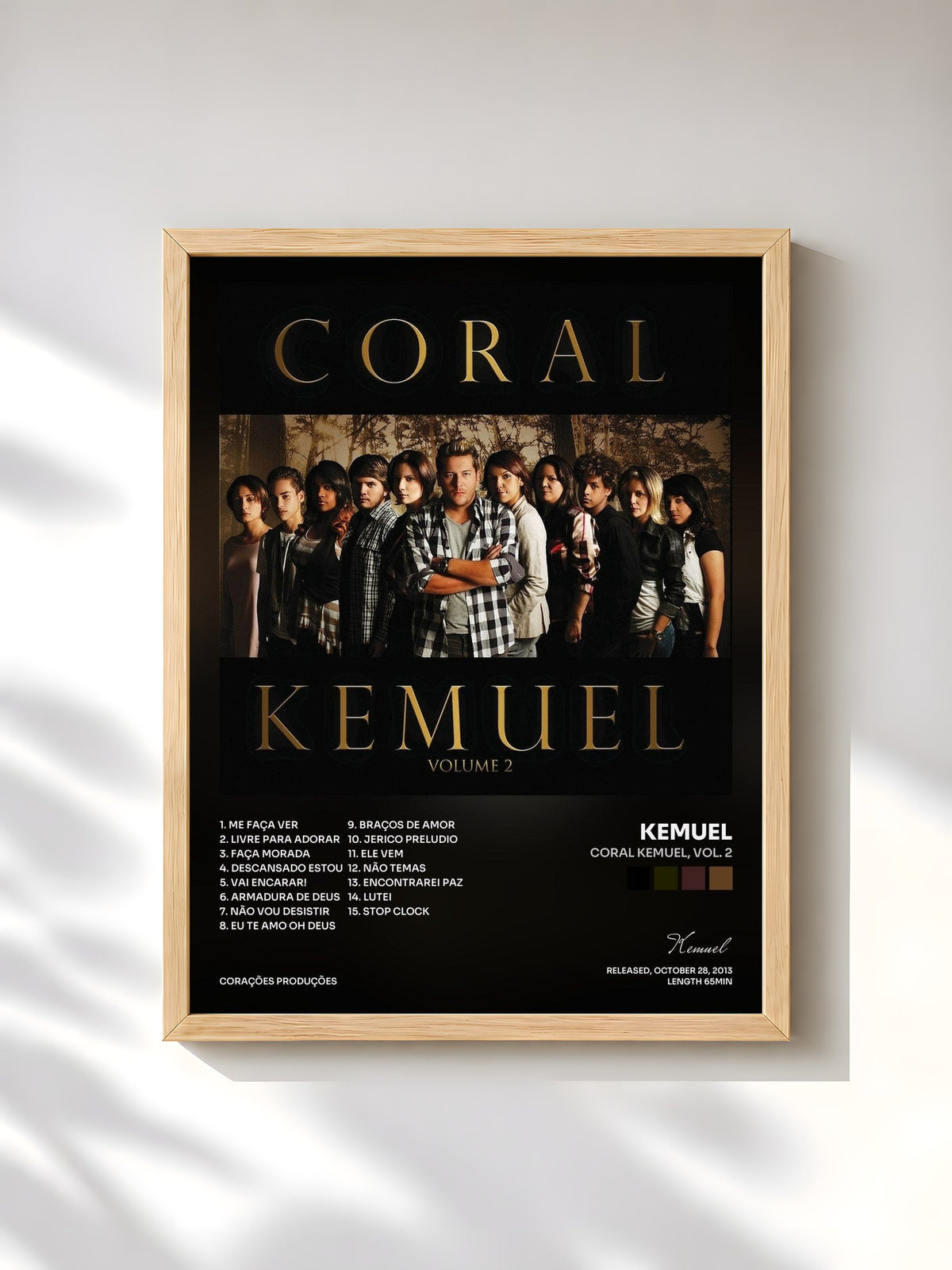 #bois Tableau de l'album Coral Kemuel, Vol. 2 de Kemuel, cadre en bois brut, imprimé et encadré en France