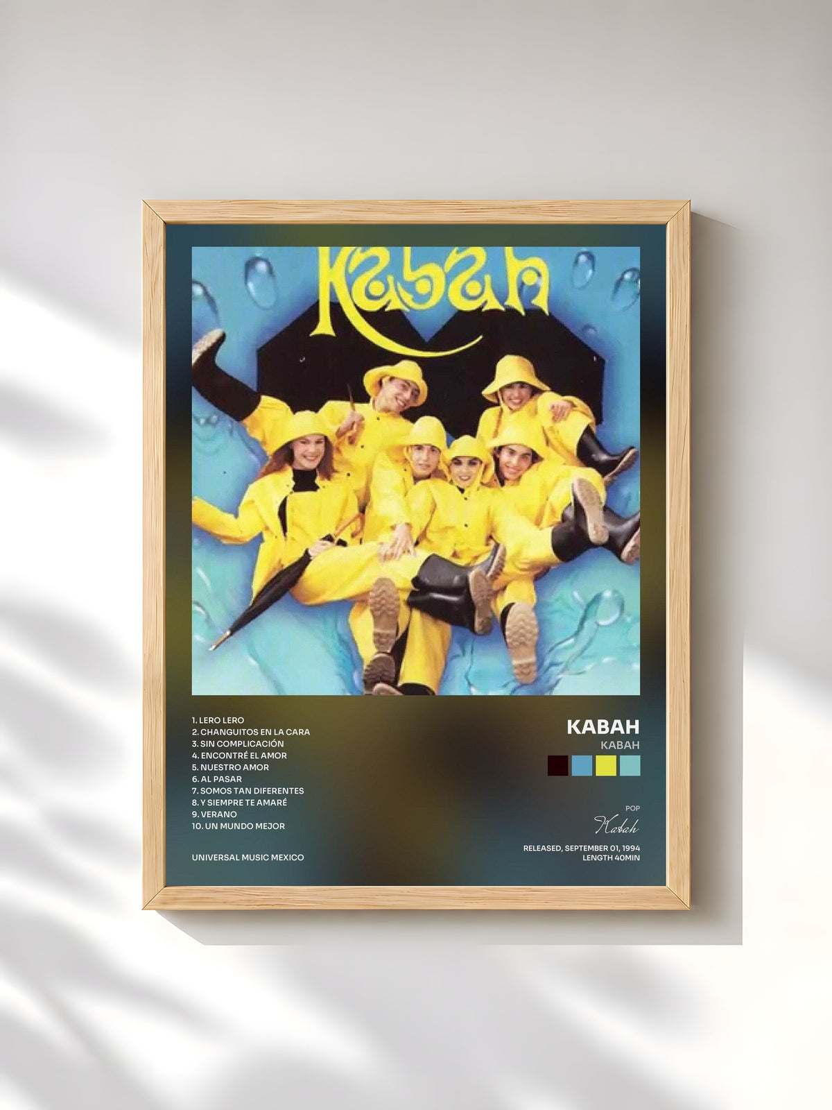 #bois Tableau de l'album Kabah de Kabah, cadre en bois brut, imprimé et encadré en France