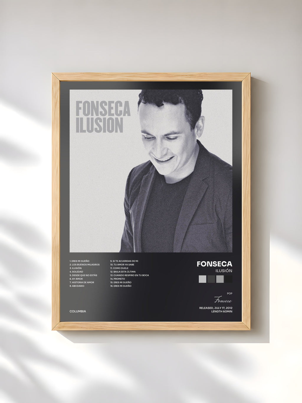 #bois Tableau de l'album Ilusión de Fonseca, cadre en bois brut, imprimé et encadré en France