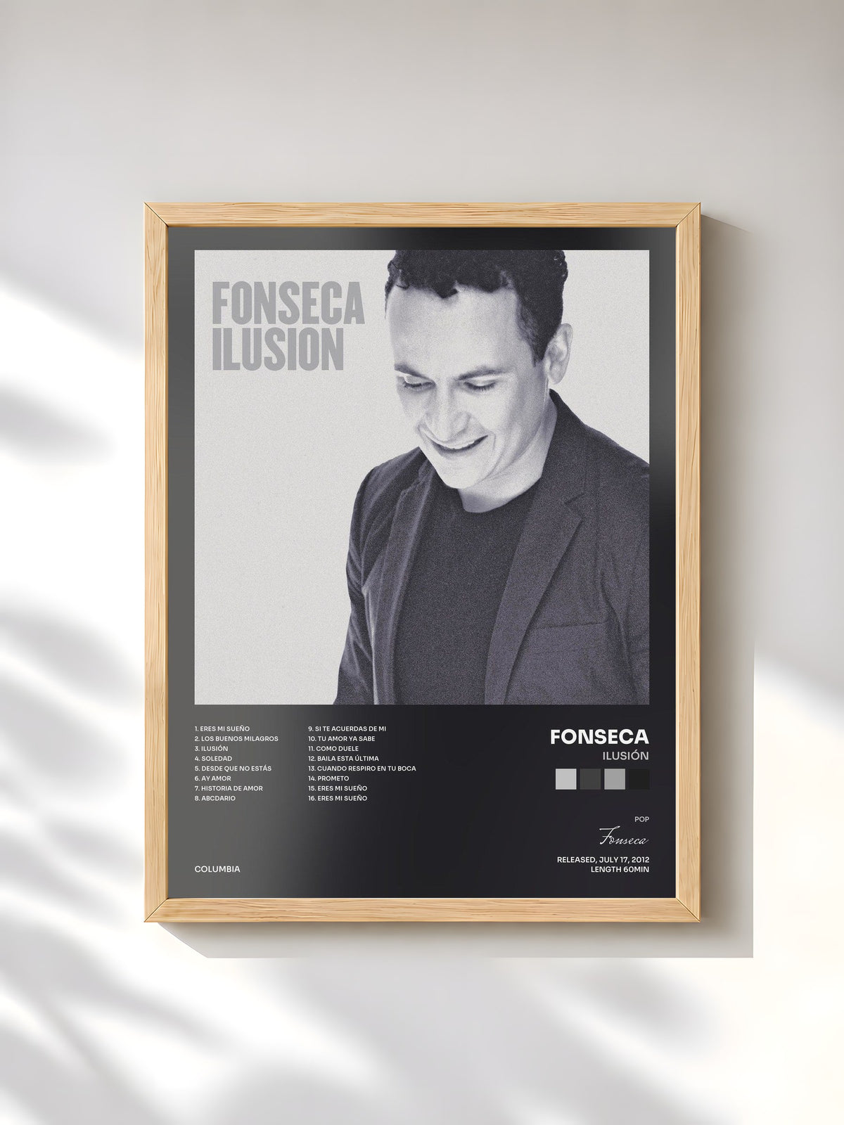 #bois Tableau de l'album Ilusión de Fonseca, cadre en bois brut, imprimé et encadré en France