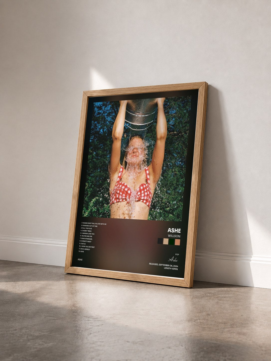 #bois Tableau de l'album Willson de Ashe vu de trois quarts, cadre en bois brut
