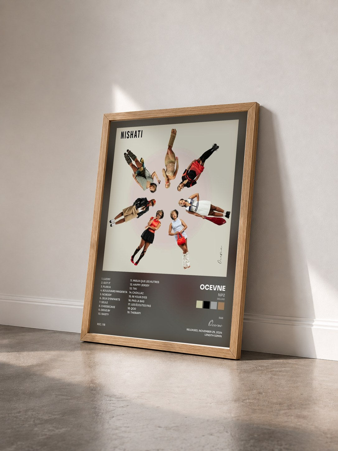 #bois Tableau de l'album NP2 (DELUXE) de Ocevne vu de trois quarts, cadre en bois brut