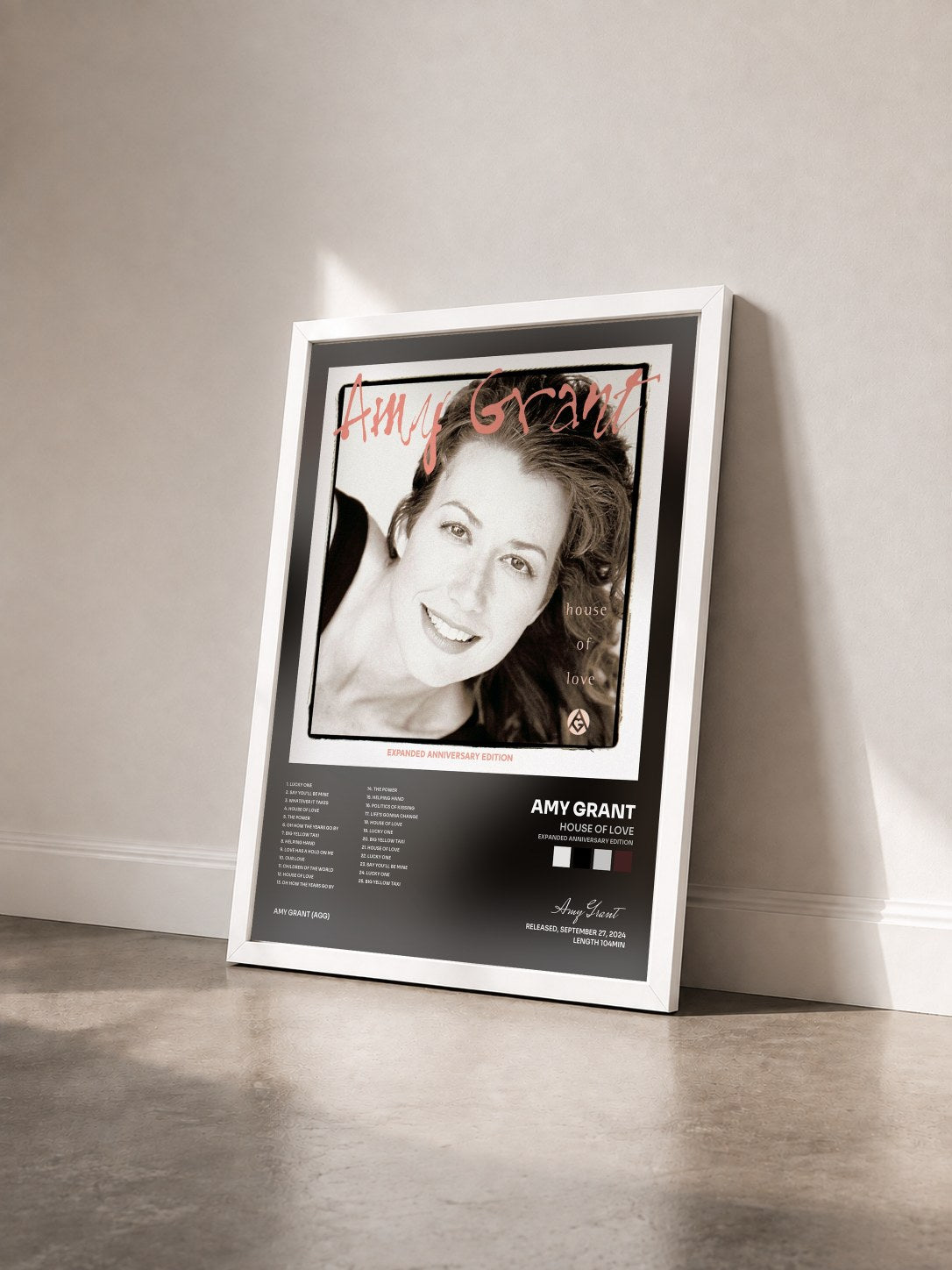 #blanc Tableau de l'album House Of Love (Expanded Anniversary Edition) de Amy Grant vu de trois quarts, cadre blanc