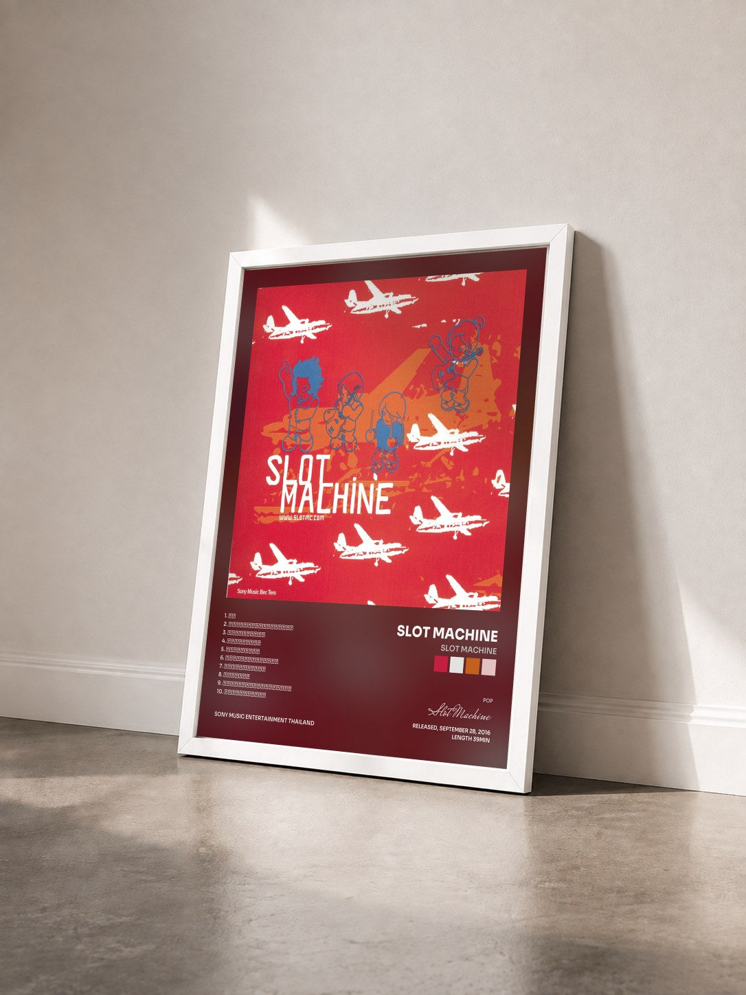#blanc Tableau de l'album Slot Machine de Slot Machine vu de trois quarts, cadre blanc