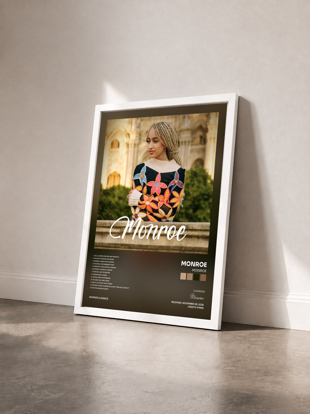 #blanc Tableau de l'album Monroe de Monroe vu de trois quarts, cadre blanc