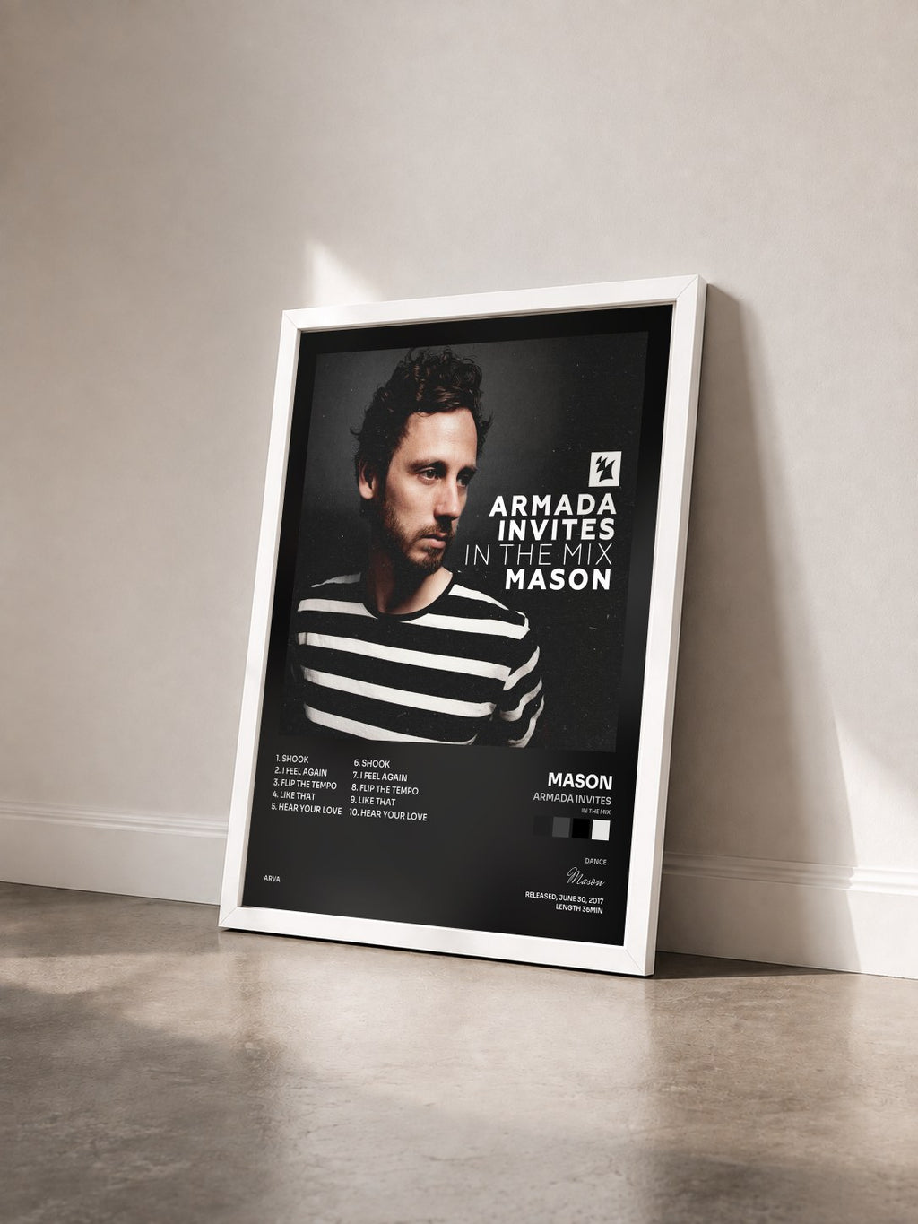 #blanc Tableau de l'album Armada Invites (In The Mix): Mason de Mason vu de trois quarts, cadre blanc